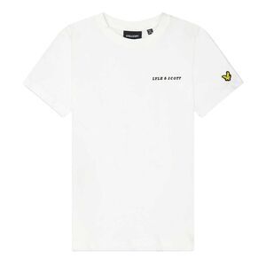 Lyle & Scott Childrens/Kids Script Crew Neck / White